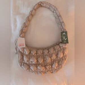 NWT Most Wanted Beige/ Light Pink Quilted Women Bag